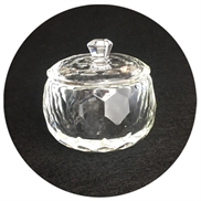 Stor glasskål med låg - til akryl eller opbevaring